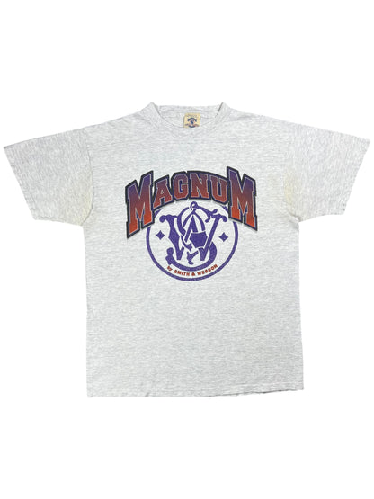Vintage 90s Smith & Wesson Magnum Revolver gun tee (XL)