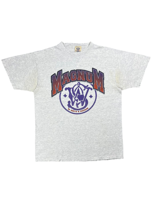Vintage 90s Smith & Wesson Magnum Revolver gun tee (XL)