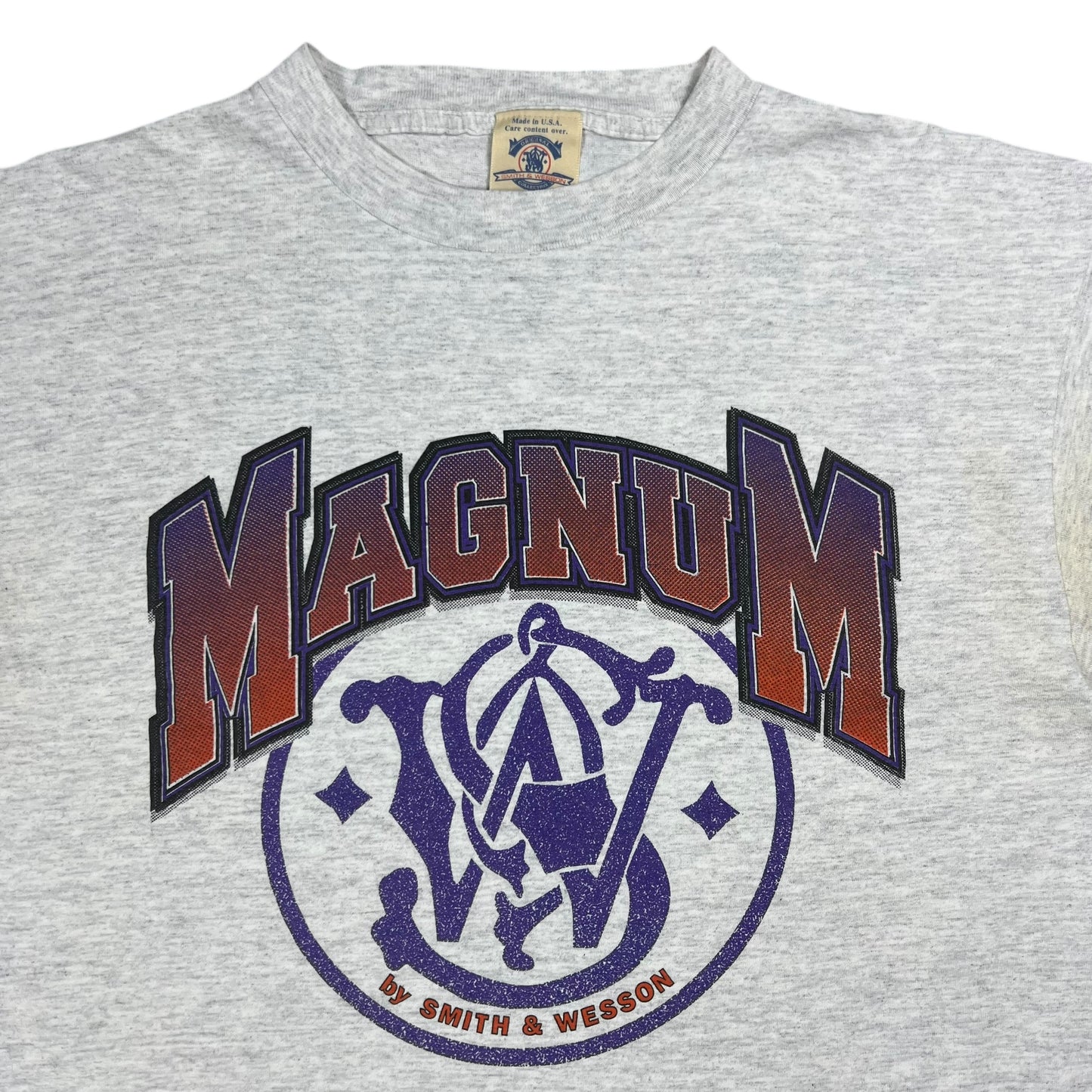 Vintage 90s Smith & Wesson Magnum Revolver gun tee (XL)