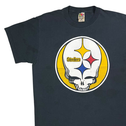 Vintage 90s Grateful Dead Pittsburgh Steelers Steal Your Face faded band tee (L)