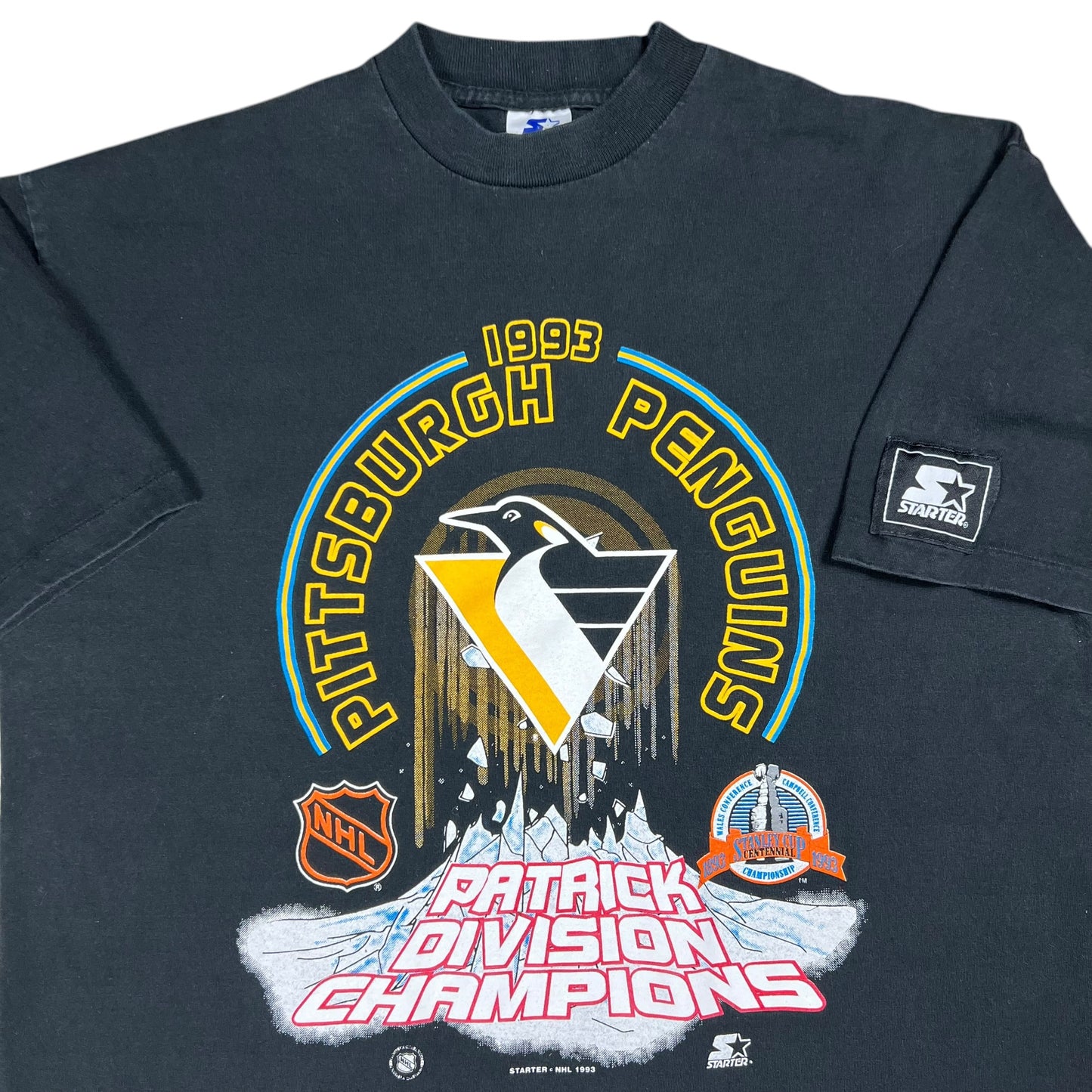 Vintage 1993 Starter Pittsburgh Penguins Stanley Cup NHL tee (XL)