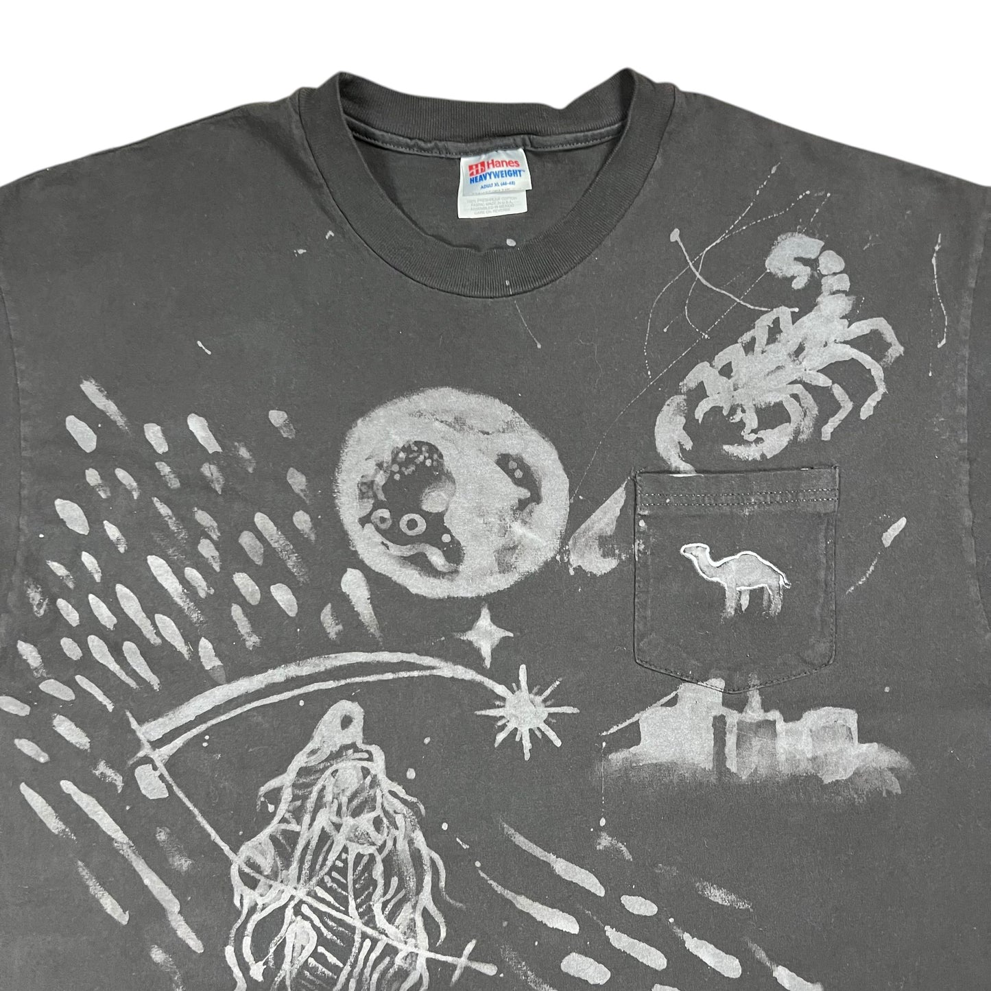 Vintage 90s Camel Cigarettes Upcycled abstract art pocket tee (XL)