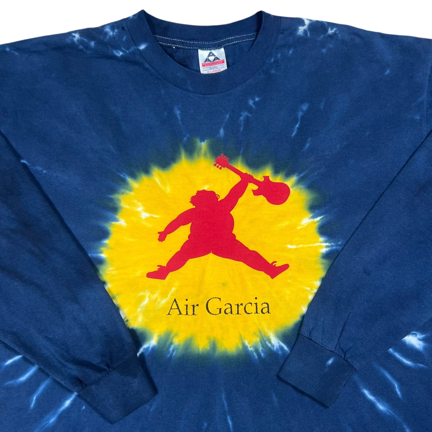 Vintage 90s Grateful Dead Air Garcia faded tie dye long sleeve band shirt (XL)