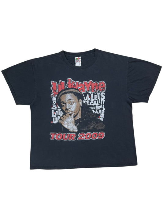 2009 Lil Wayne America’s Most Wanted tour faded rap tee (L)
