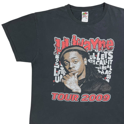 2009 Lil Wayne America’s Most Wanted tour faded rap tee (L)