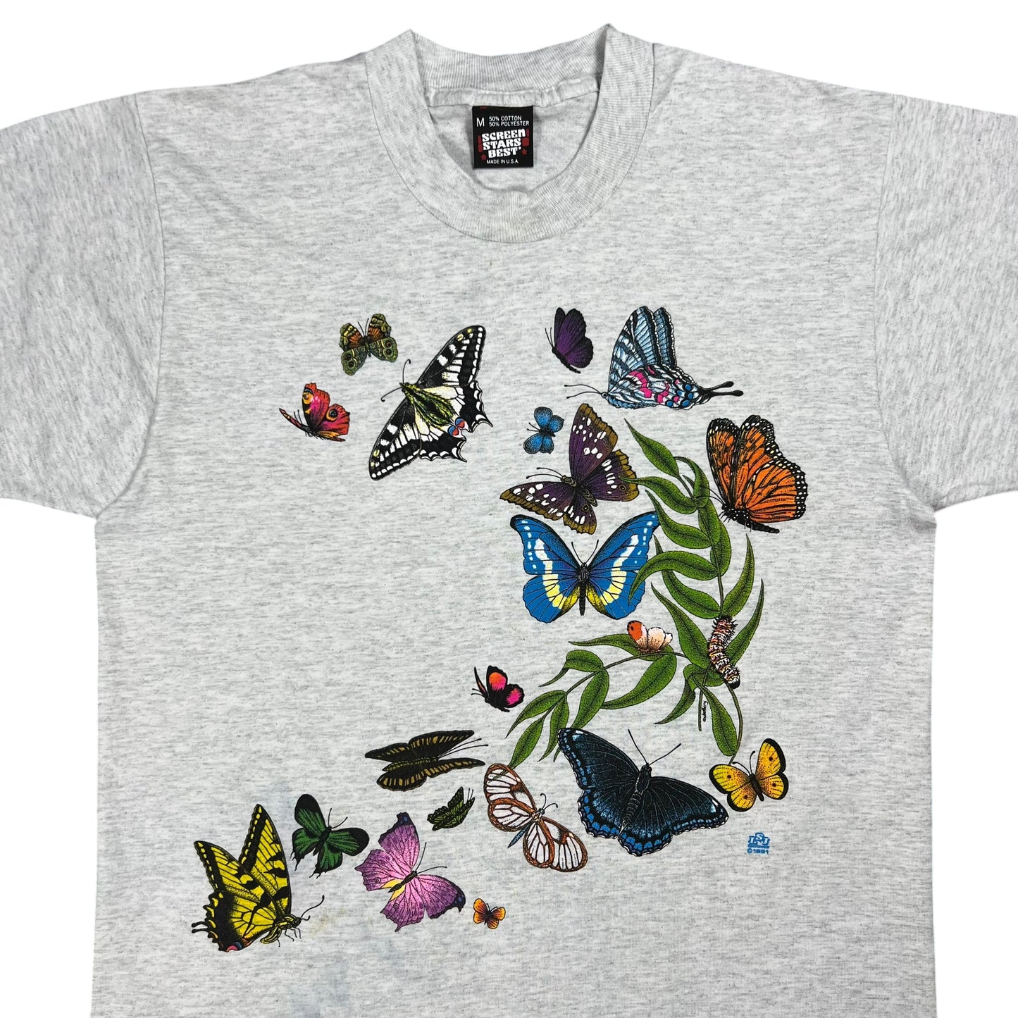 Vintage 1991 Butterfly’s nature print tee (M)
