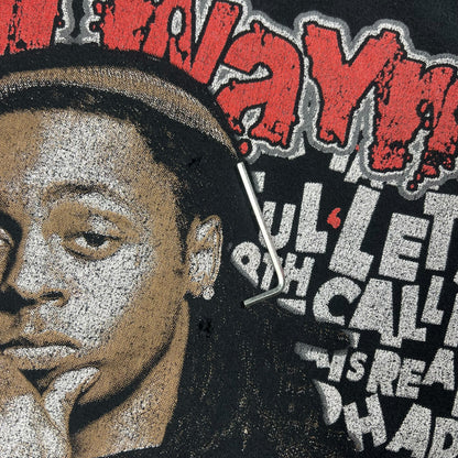 2009 Lil Wayne America’s Most Wanted tour faded rap tee (L)