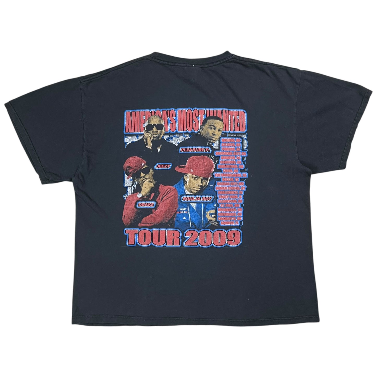 2009 Lil Wayne America’s Most Wanted tour faded rap tee (L)