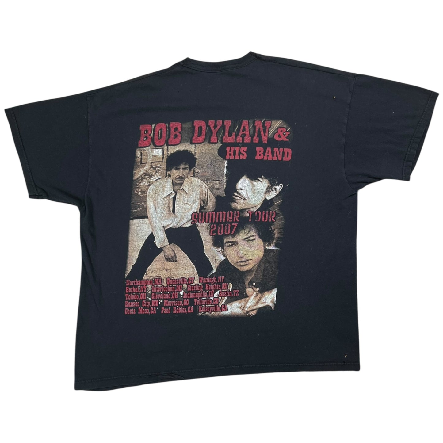 Vintage 2007 Bob Dylan Summer Tour faded band tee (L)