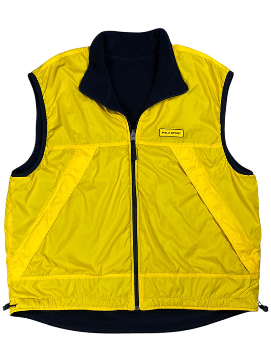 Vintage 90s Polo Sport Ralph Lauren reversible fleece vest (XL)