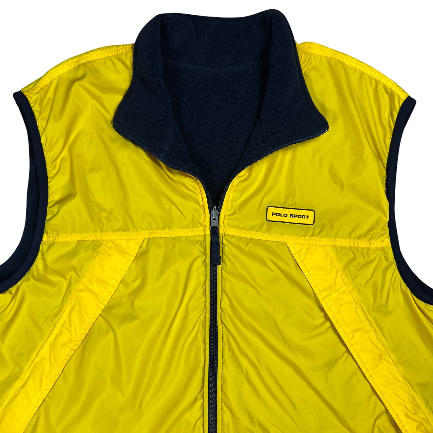 Vintage 90s Polo Sport Ralph Lauren reversible fleece vest (XL)