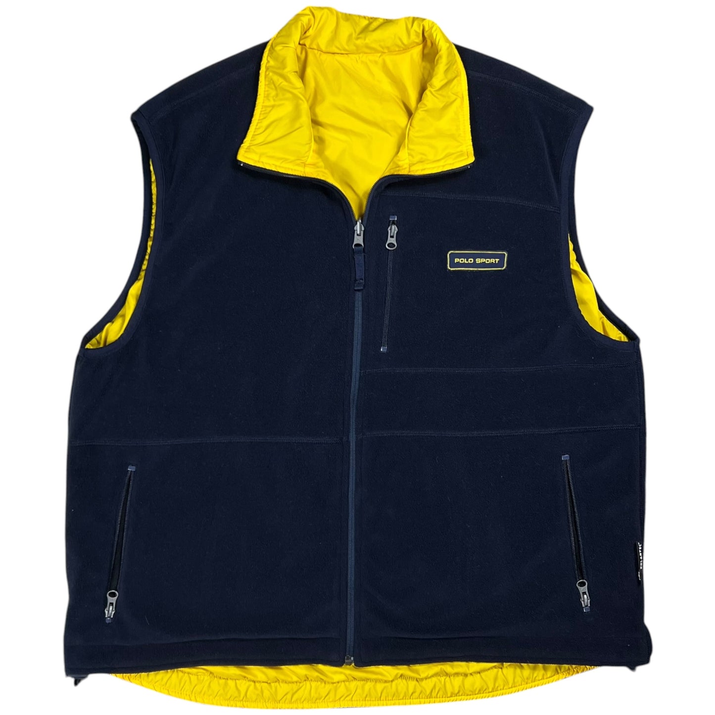 Vintage 90s Polo Sport Ralph Lauren reversible fleece vest (XL)