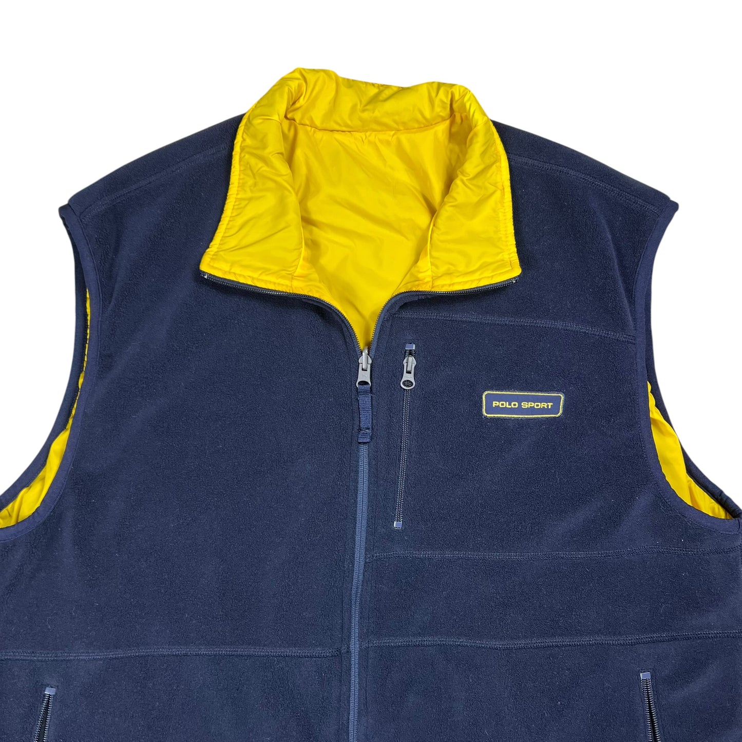 Vintage 90s Polo Sport Ralph Lauren reversible fleece vest (XL)