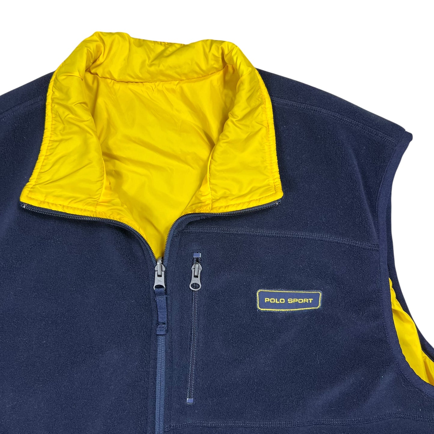 Vintage 90s Polo Sport Ralph Lauren reversible fleece vest (XL)