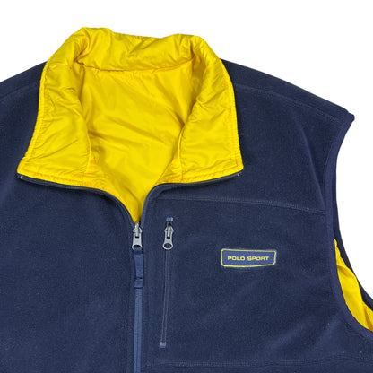 Vintage 90s Polo Sport Ralph Lauren reversible fleece vest (XL)