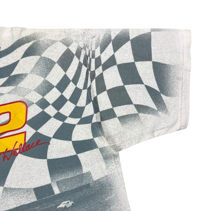 Vintage 90s Nutmeg NASCAR Rusty Wallace all over print racing tee (XL)