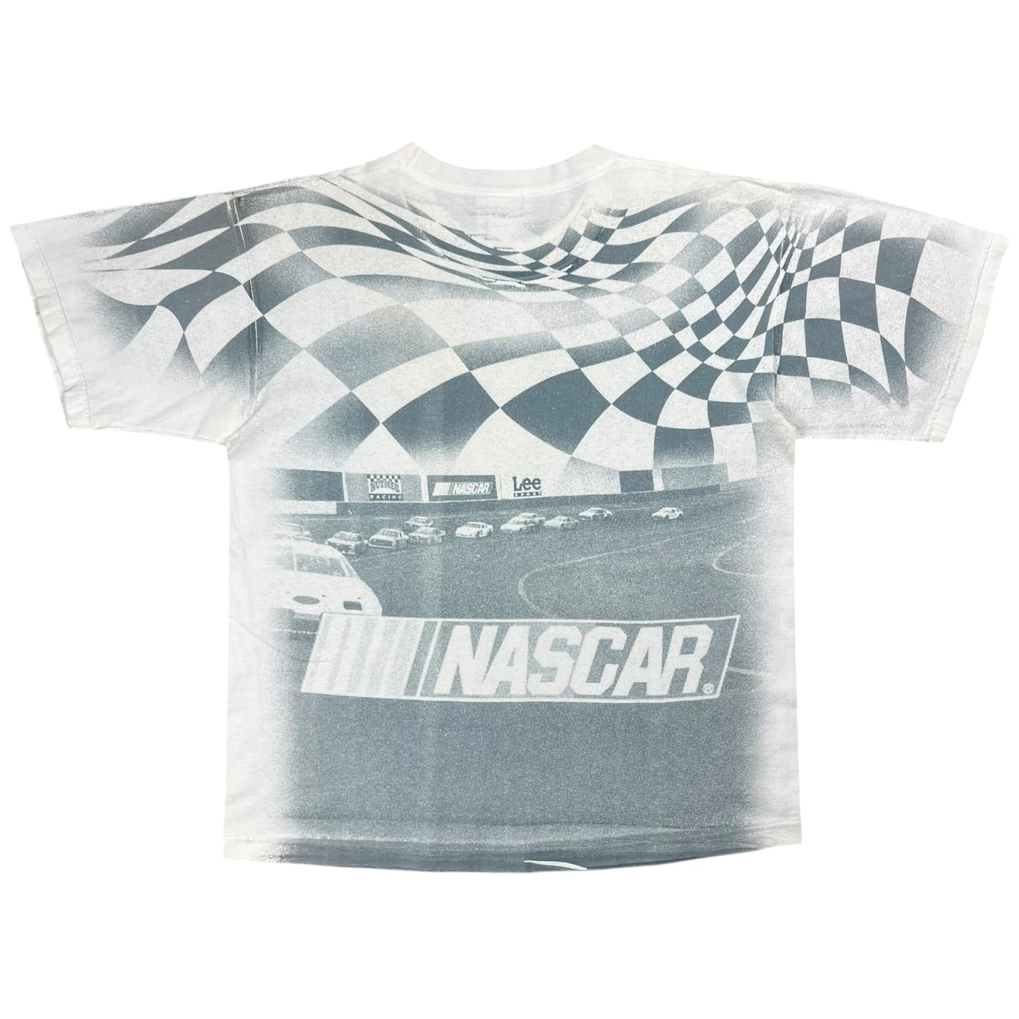 Vintage 90s Nutmeg NASCAR Rusty Wallace all over print racing tee (XL)