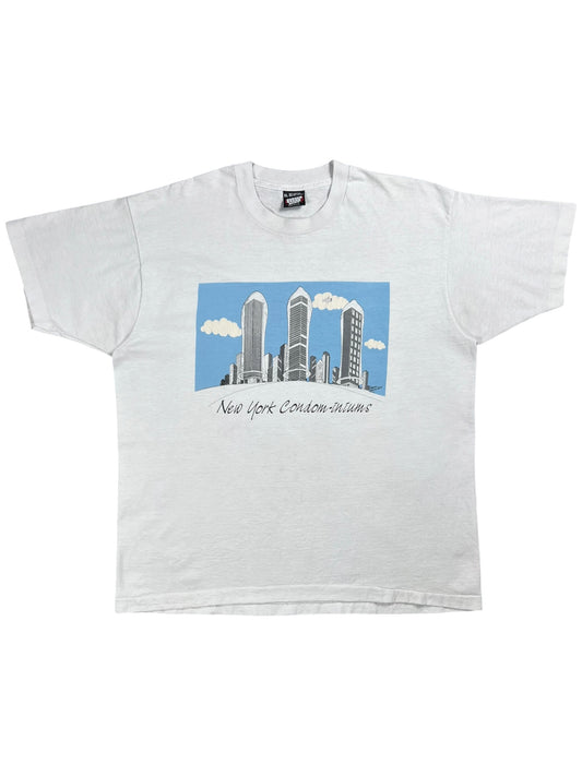 Vintage 1987 New York City Condom-iniums parody art tee (L)