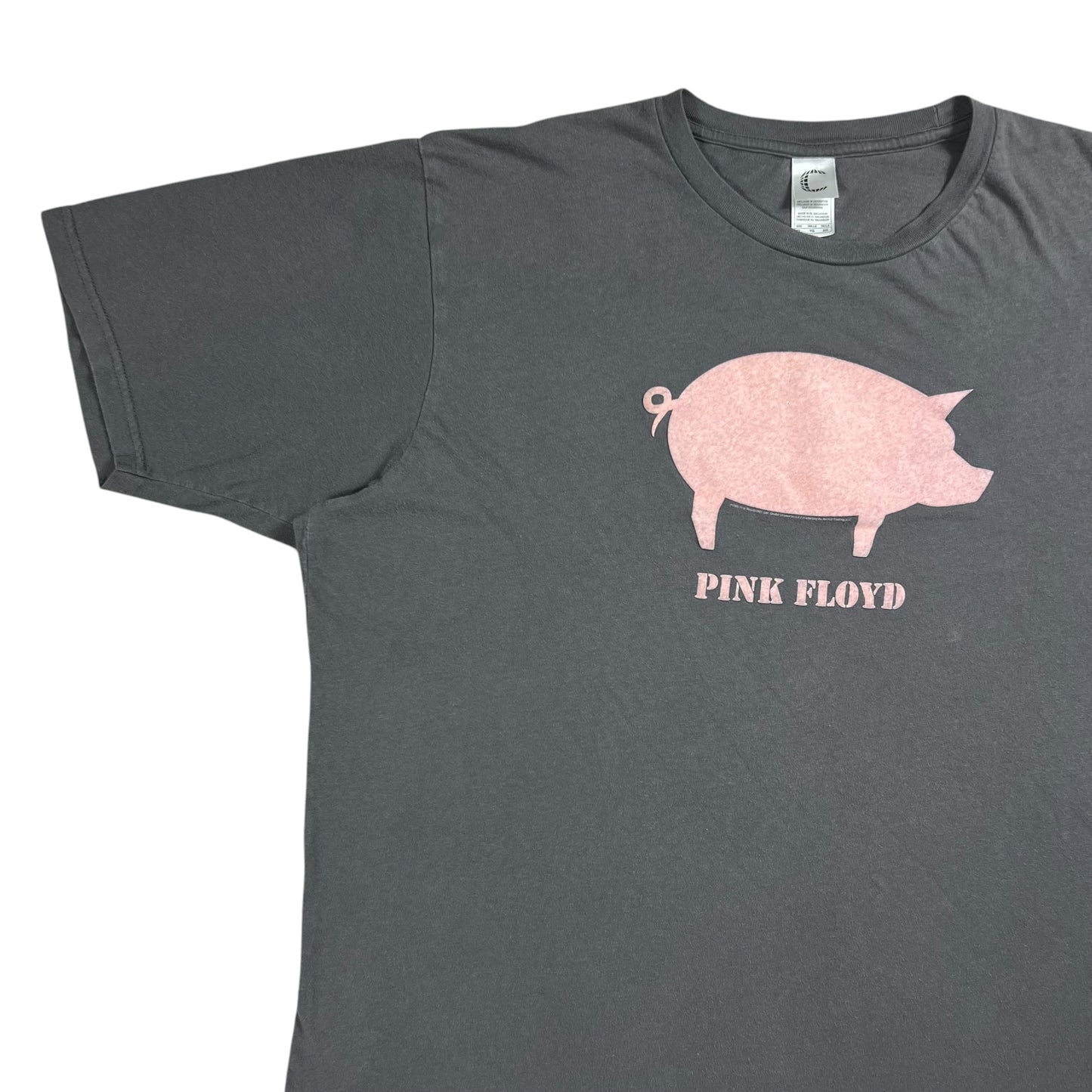 Vintage 2005 Pink Floyd Flocked Pig faded band tee (XL)