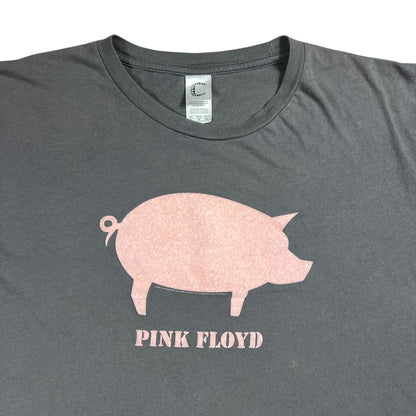 Vintage 2005 Pink Floyd Flocked Pig faded band tee (XL)