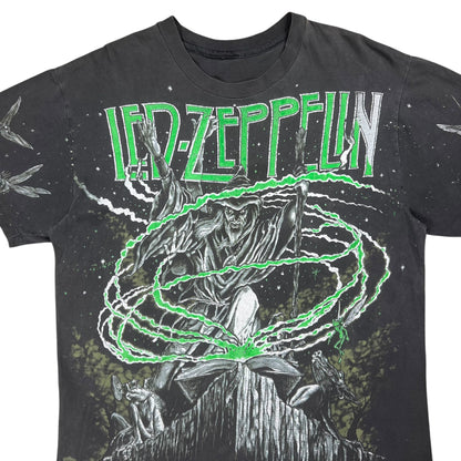 Vintage 1991 Winterland Led Zeppelin Wizard all over print band tee (L)