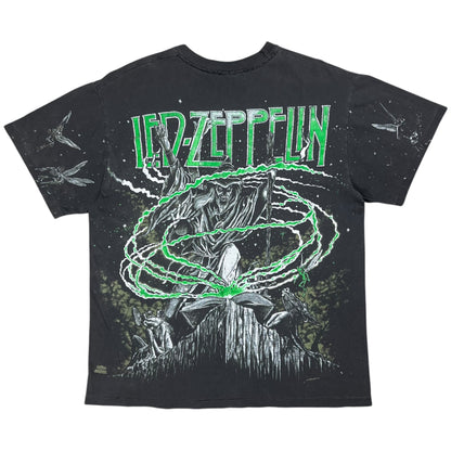Vintage 1991 Winterland Led Zeppelin Wizard all over print band tee (L)