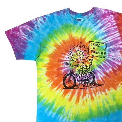 Vintage 90s Hanes Grateful Dead I Need A Miracle tie dye lot band tee (XL)