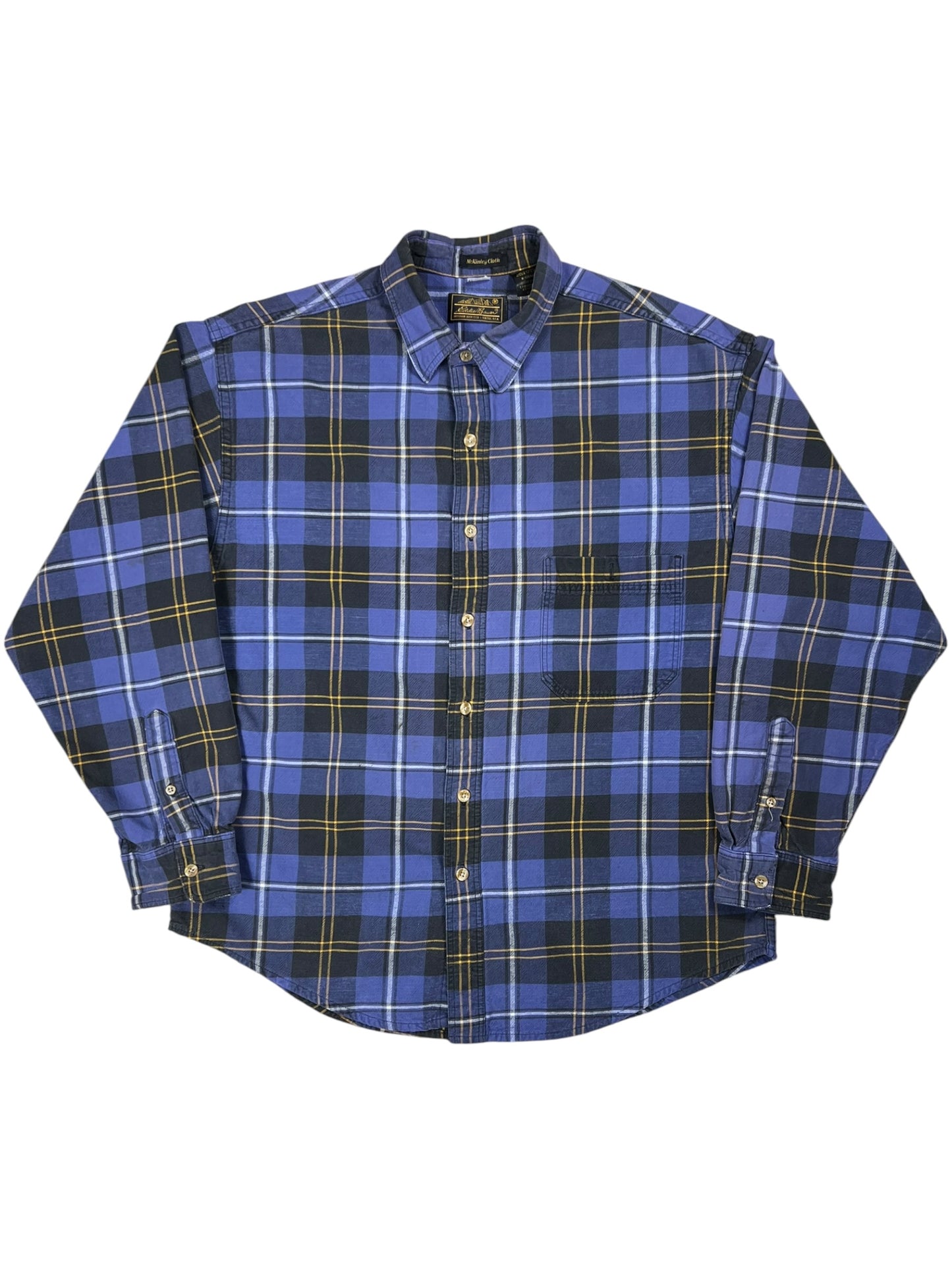 Vintage 90s Eddie Bauer USA made cotton flannel button up shirt (L)