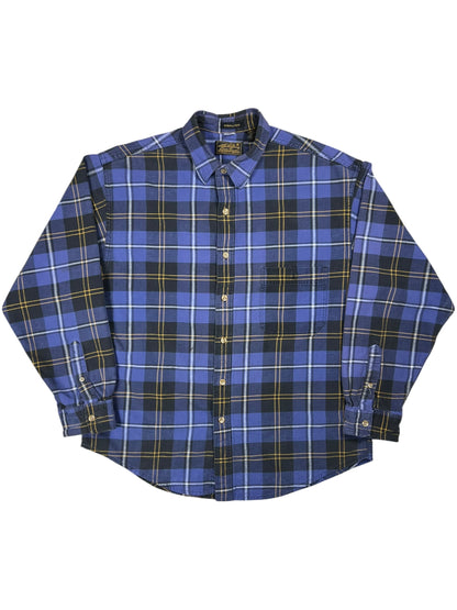 Vintage 90s Eddie Bauer USA made cotton flannel button up shirt (L)