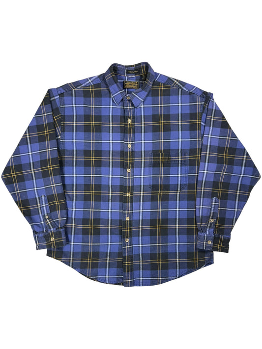 Vintage 90s Eddie Bauer USA made cotton flannel button up shirt (L)