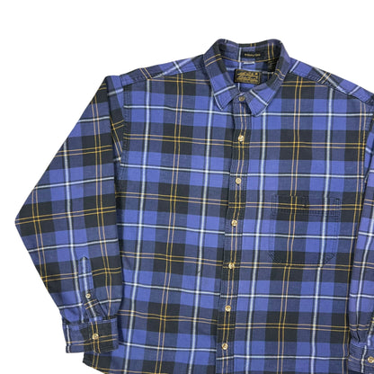 Vintage 90s Eddie Bauer USA made cotton flannel button up shirt (L)