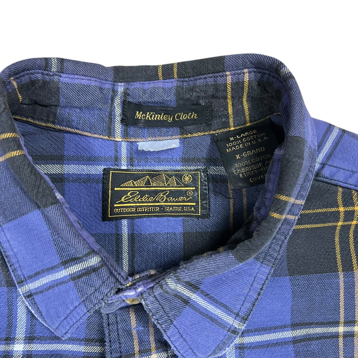 Vintage 90s Eddie Bauer USA made cotton flannel button up shirt (L)