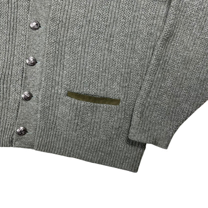 Vintage 1960s Puritan Fuzzy Wool Blend Cardigan Green Cobain Style Sweater (L)