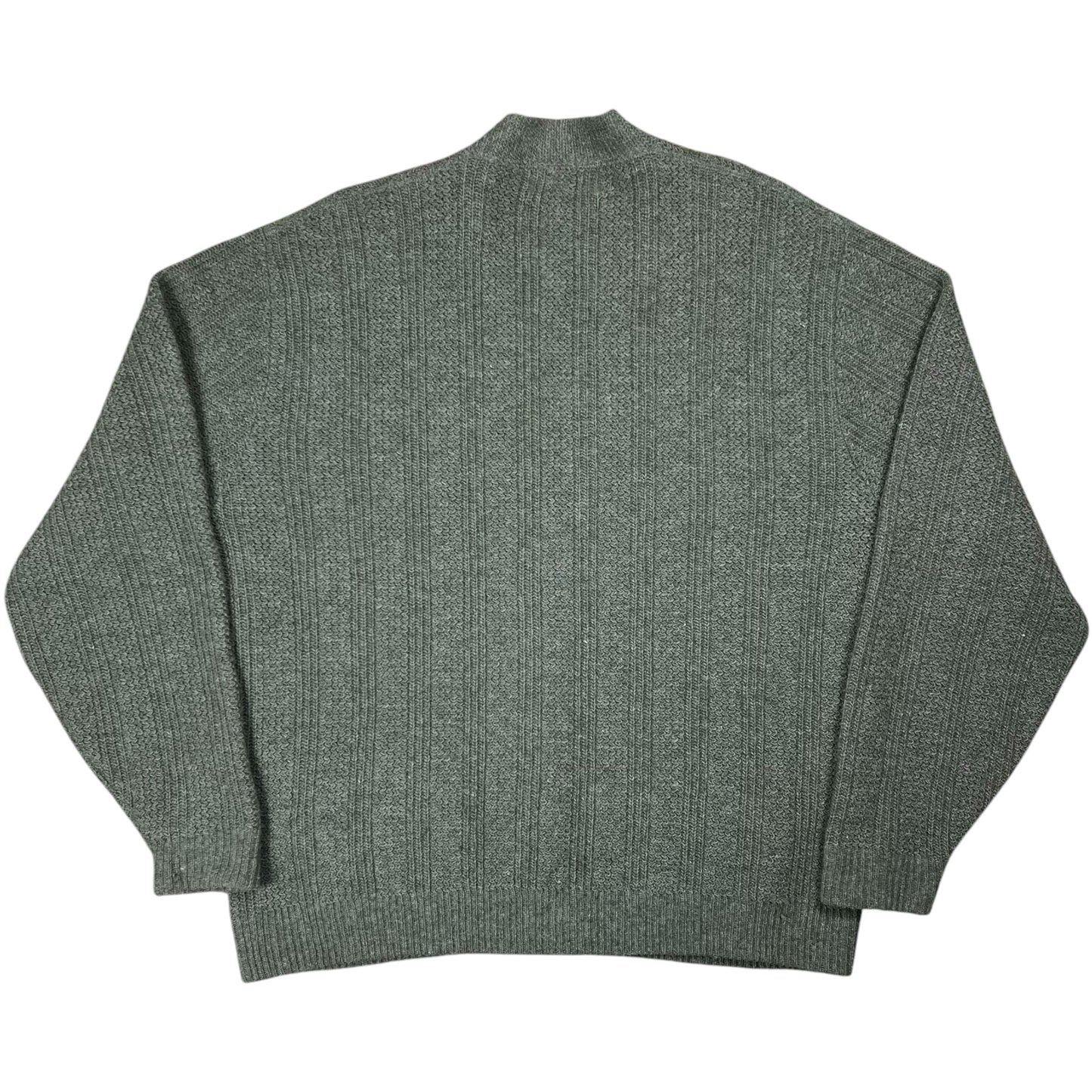 Vintage 1960s Puritan Fuzzy Wool Blend Cardigan Green Cobain Style Sweater (L)