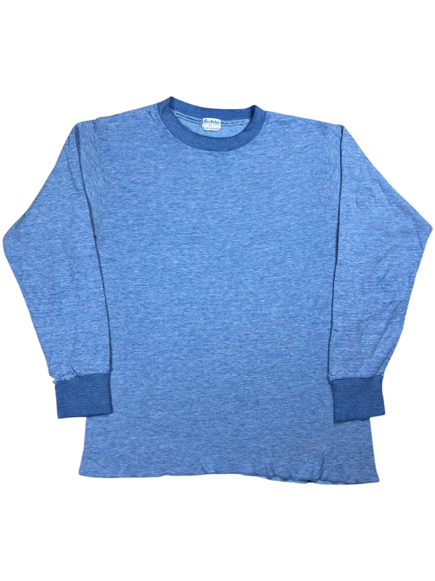 Vintage 1970s Duofold cotton faded distressed long sleeve thermal shirt (L)