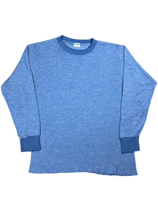Vintage 1970s Duofold cotton faded distressed long sleeve thermal shirt (L)