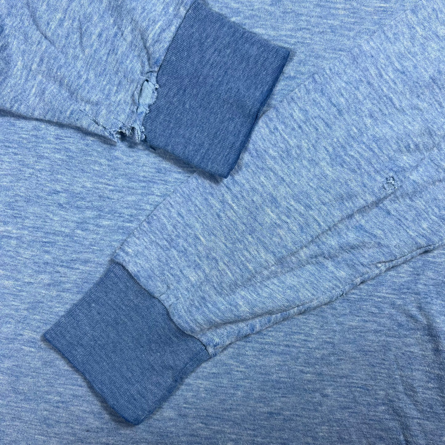 Vintage 1970s Duofold cotton faded distressed long sleeve thermal shirt (L)
