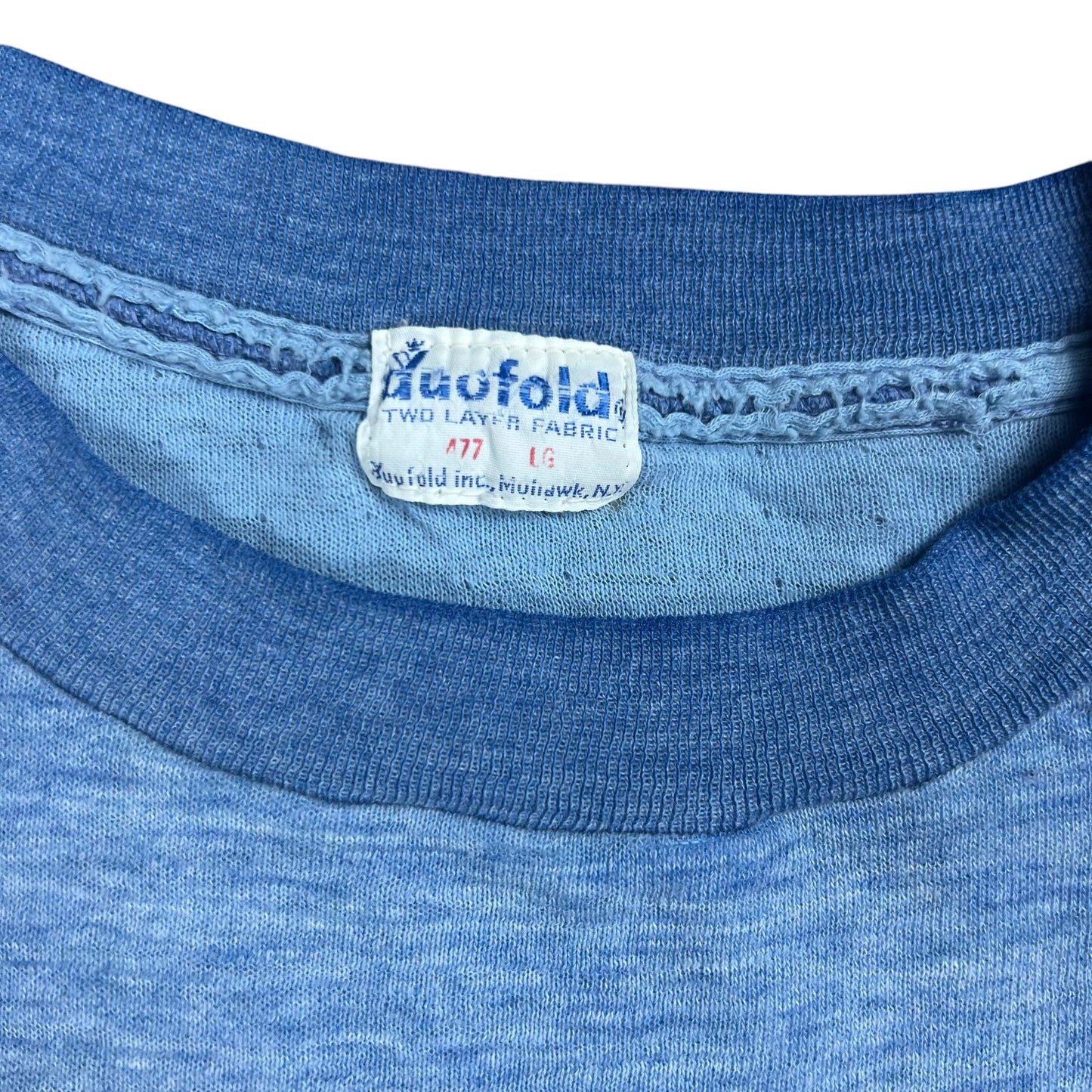 Vintage 1970s Duofold cotton faded distressed long sleeve thermal shirt (L)