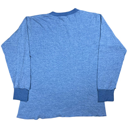 Vintage 1970s Duofold cotton faded distressed long sleeve thermal shirt (L)