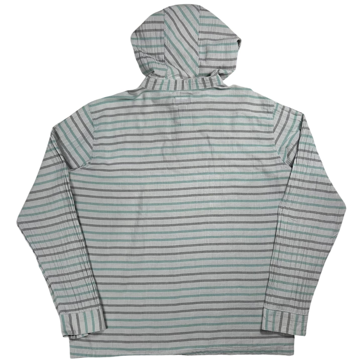 2017 Patagonia Steersman striped organic cotton hoodie shirt (L)