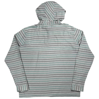 2017 Patagonia Steersman striped organic cotton hoodie shirt (L)