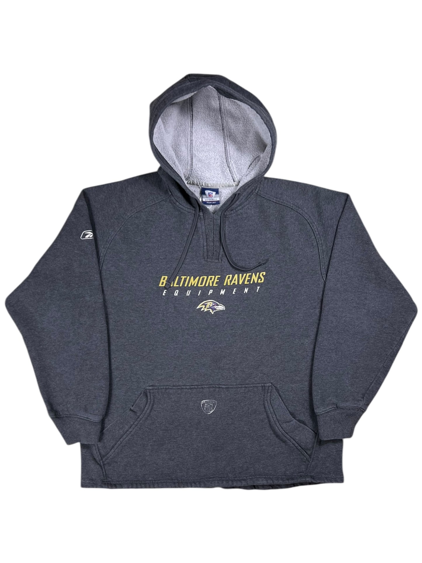Vintage Y2K Reebok Baltimore Ravens Equipment NFL hoodie (XL)