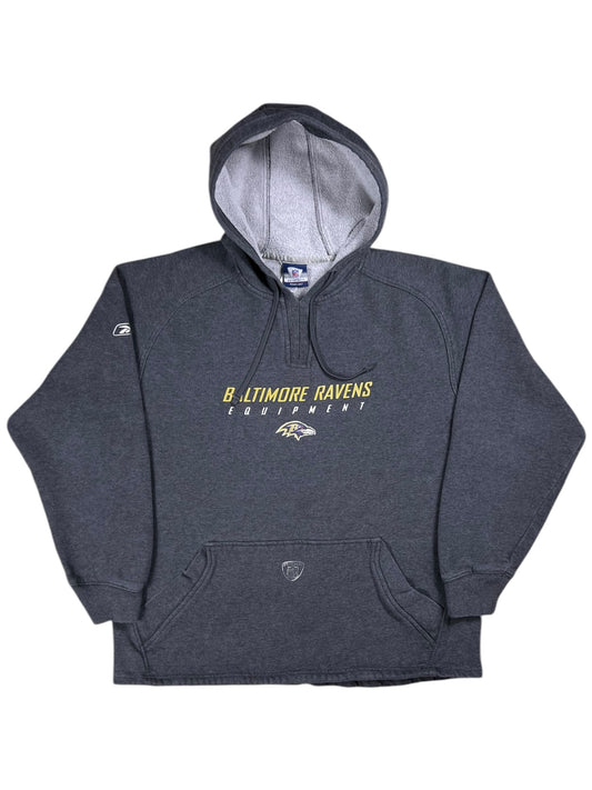Vintage Y2K Reebok Baltimore Ravens Equipment NFL hoodie (XL)