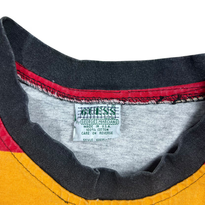 Vintage 90s Guess jeans striped faded stripey tee (L)