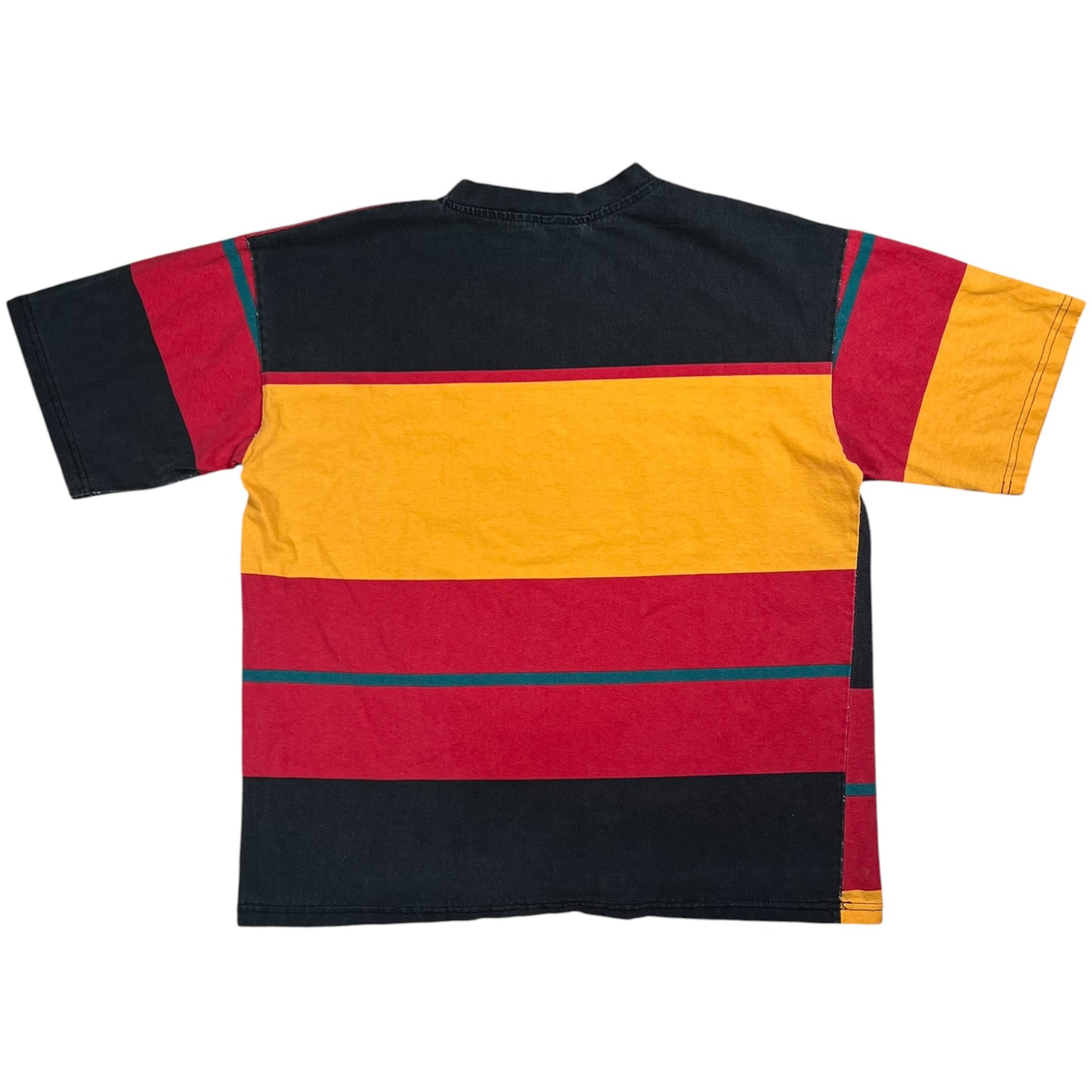 Vintage 90s Guess jeans striped faded stripey tee (L)