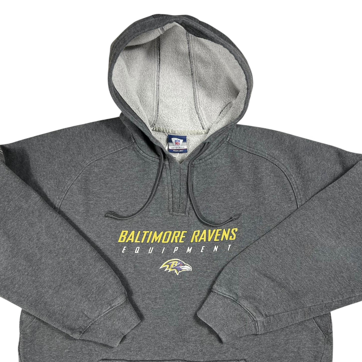 Vintage Y2K Reebok Baltimore Ravens Equipment NFL hoodie (XL)