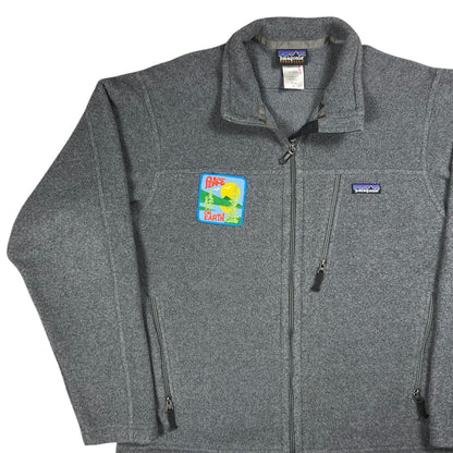 Vintage 2000 Patagonia Synchilla PEACE ON EARTH patch full zip fleece jacket (M)