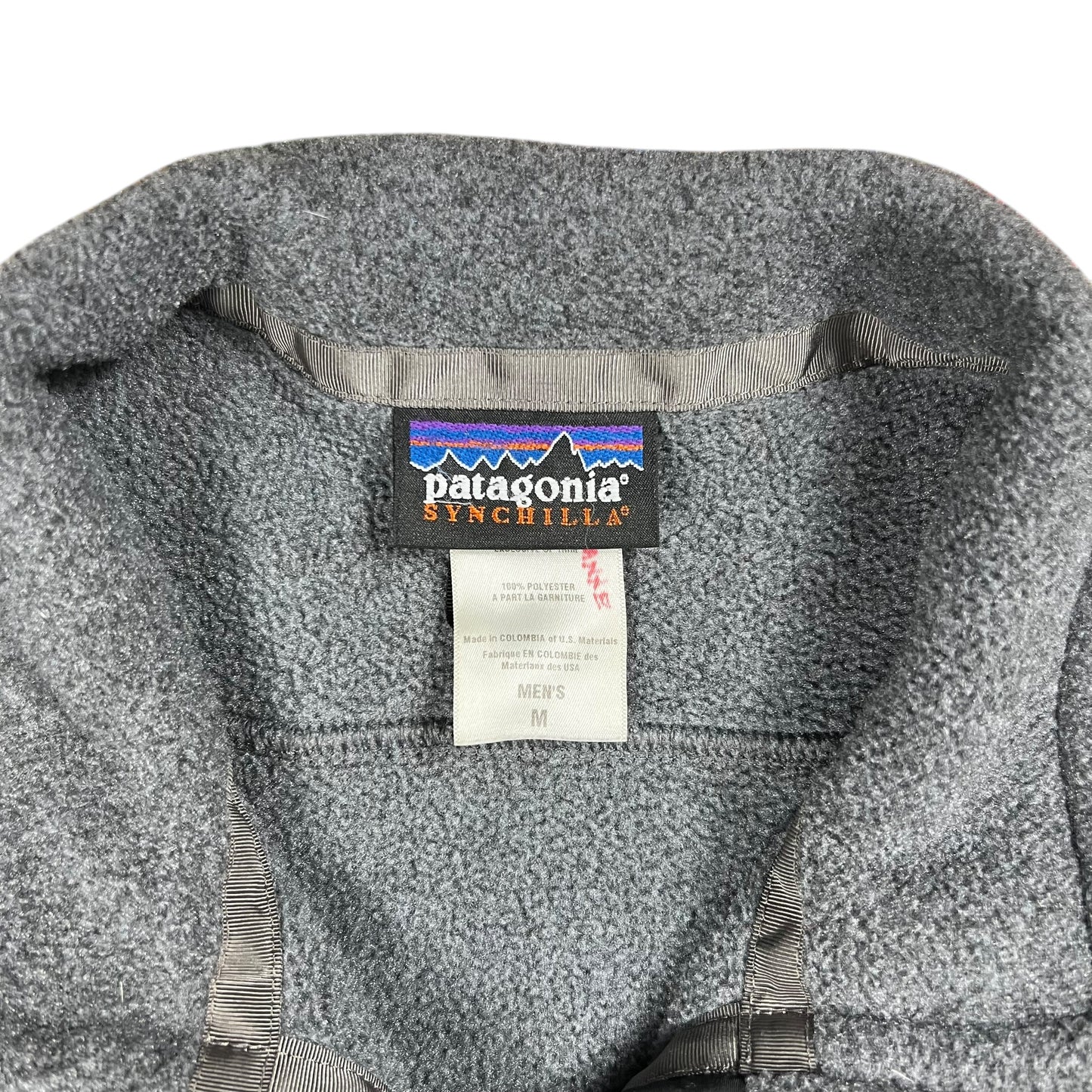 Vintage 2000 Patagonia Synchilla PEACE ON EARTH patch full zip fleece jacket (M)