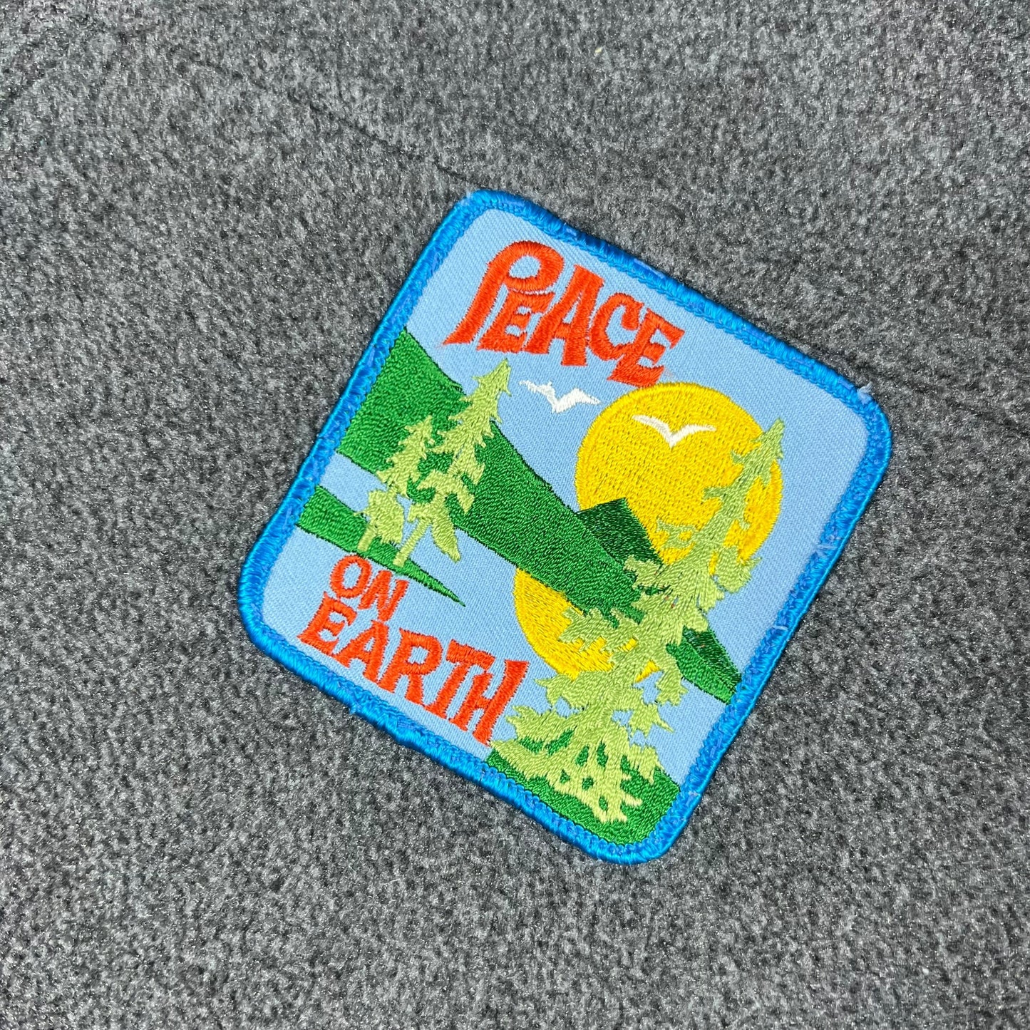 Vintage 2000 Patagonia Synchilla PEACE ON EARTH patch full zip fleece jacket (M)