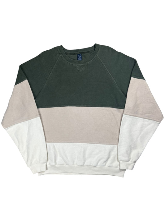 Vintage 90s Lands End tri color block crewneck (M/L)